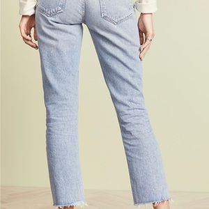 AGOLDE Riley High Rise Straight Crops Zephyr wash